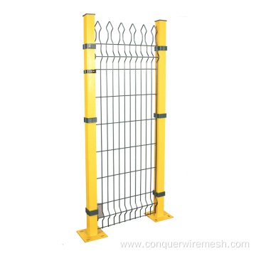 PVC coated inside galvanized metal iron fence 50x200mm